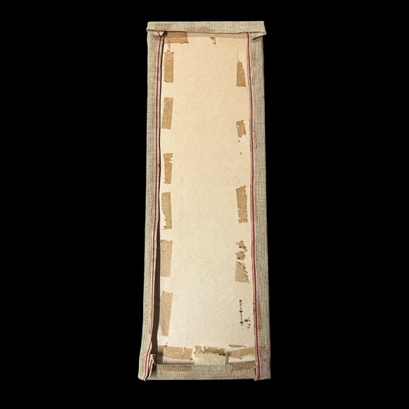 Vintage Needlepoint Rose Wall Art Panel Green Red Pink Flower Handmade Decor - Picture 3 of 8